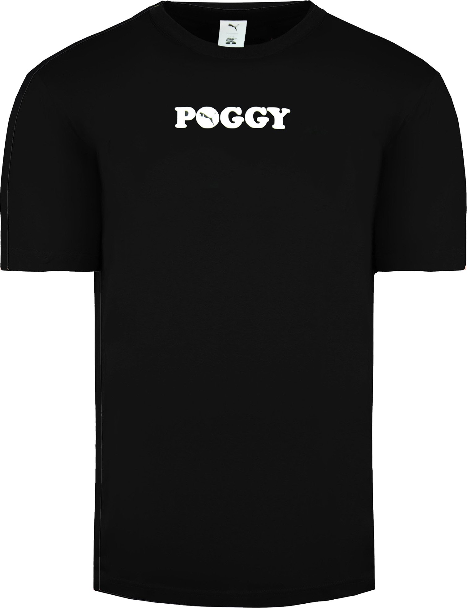 Puma X Poggy Logo Top Kurzschläfe Crew Neck Black Herren T-Shirt 576749 01