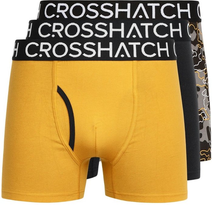 Crosshatch - "Lynol" Boxershorts für Herren (3er-Pack) (Gelb)