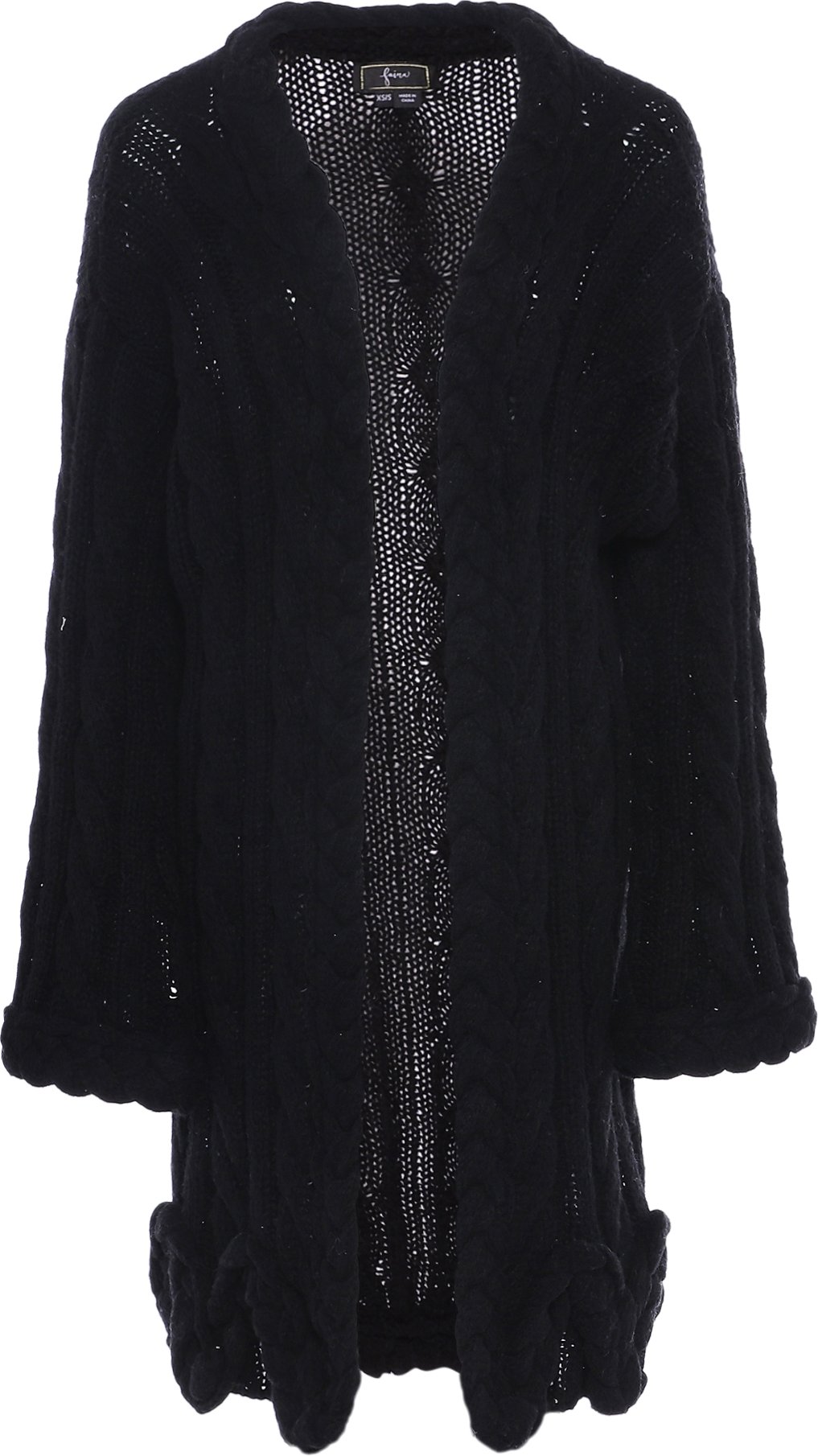 Faina Strickmantel Damen schwarz