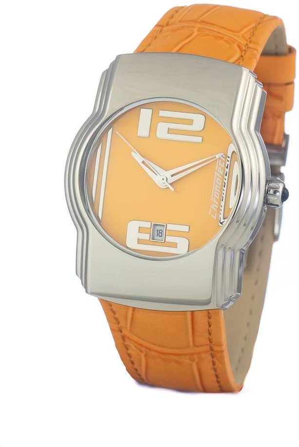 7279m07ac Orange Lederarmbanduhr