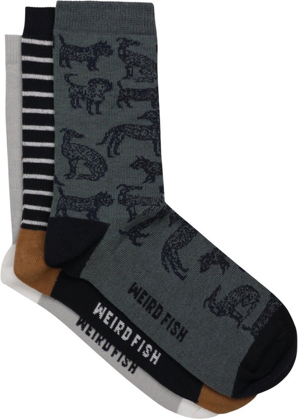 Weird Fish - "Parade" Socken für Damen(3er-Pack) (Staubiges Blaugrün)