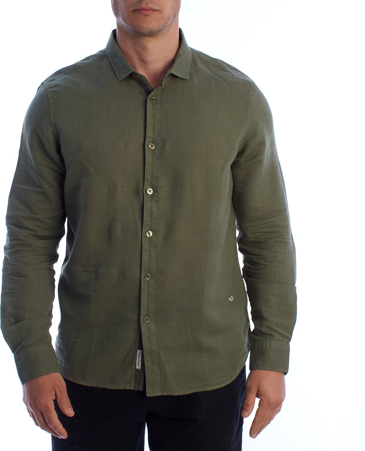 Herren Langarm-Leinenshirt HS24MCA01