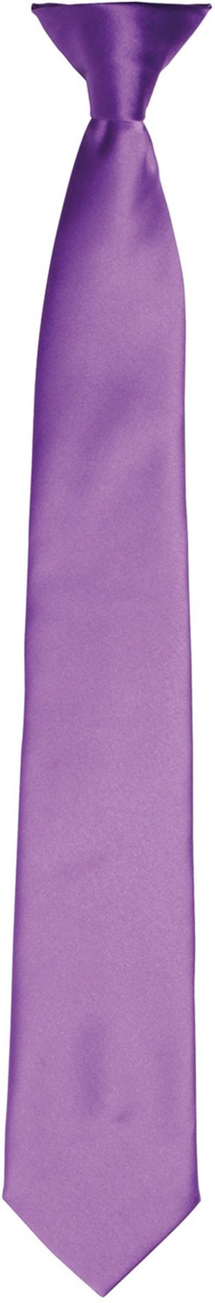 Premier Colours Herren Satin-Clip-Krawatte (Reiches Violett)