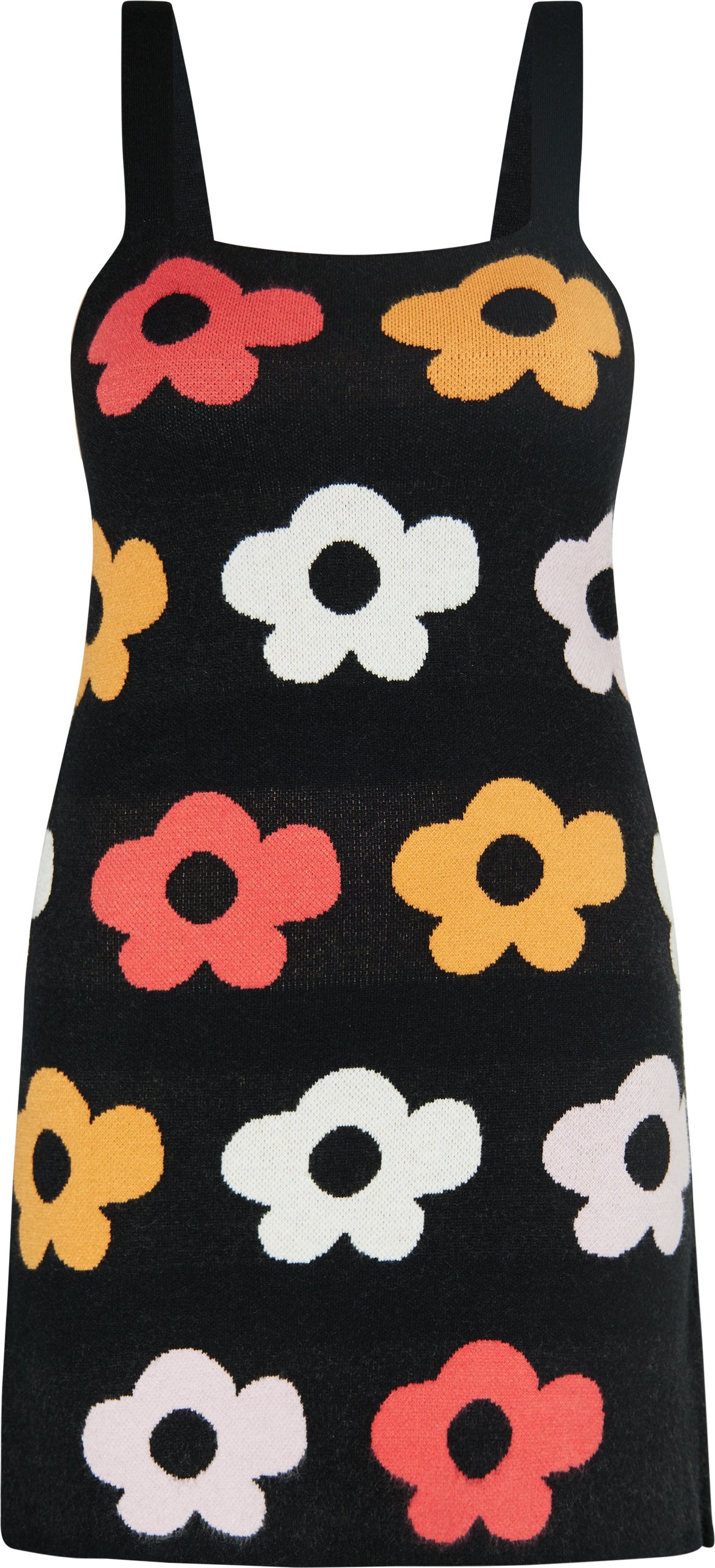 Mymo Kleid Frauen Schwarz Mehrfarbig