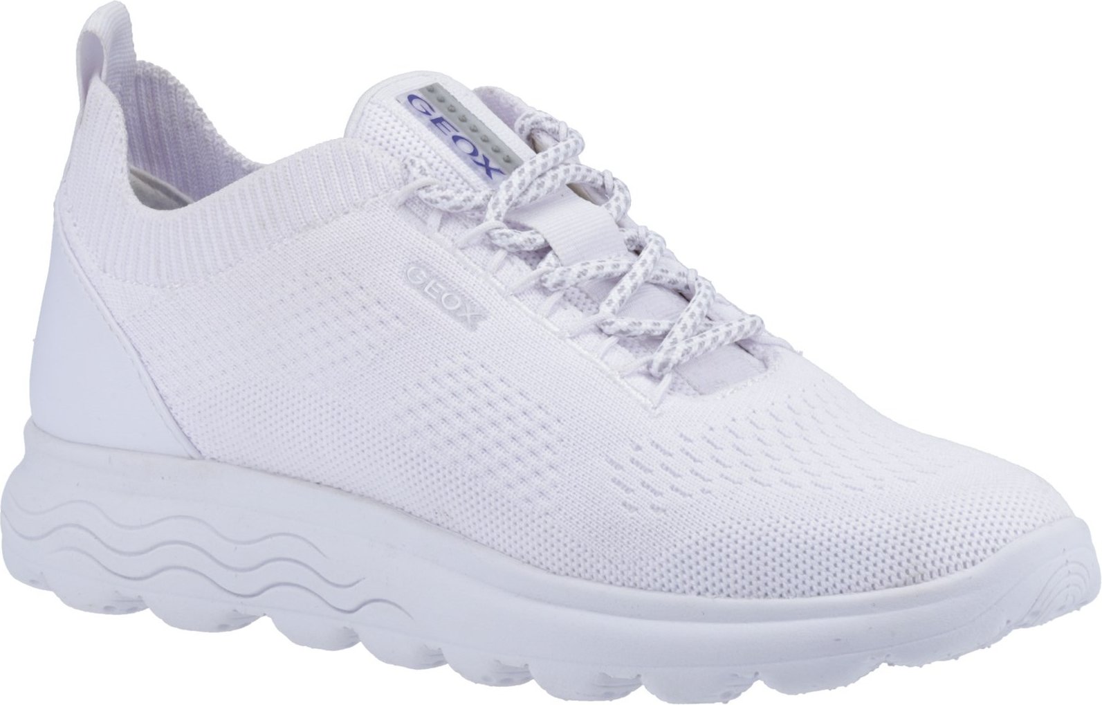 Geox D Spherica A Leder Damen Weiße Turnschuhe