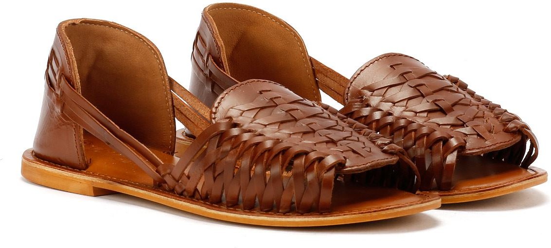 Tower Footwear Hurache Damen Sandalen Aus Braunem Leder