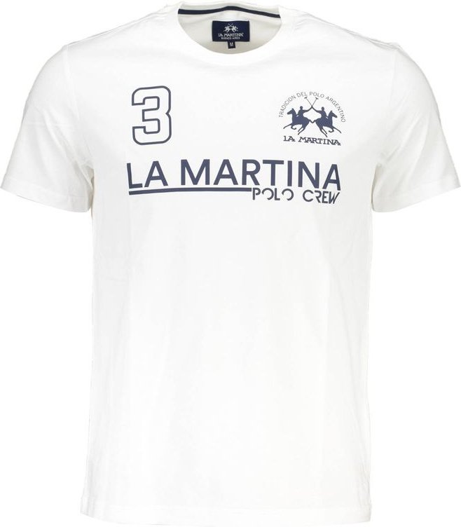 La Martina Weißes Baumwoll-Herren-T-Shirt
