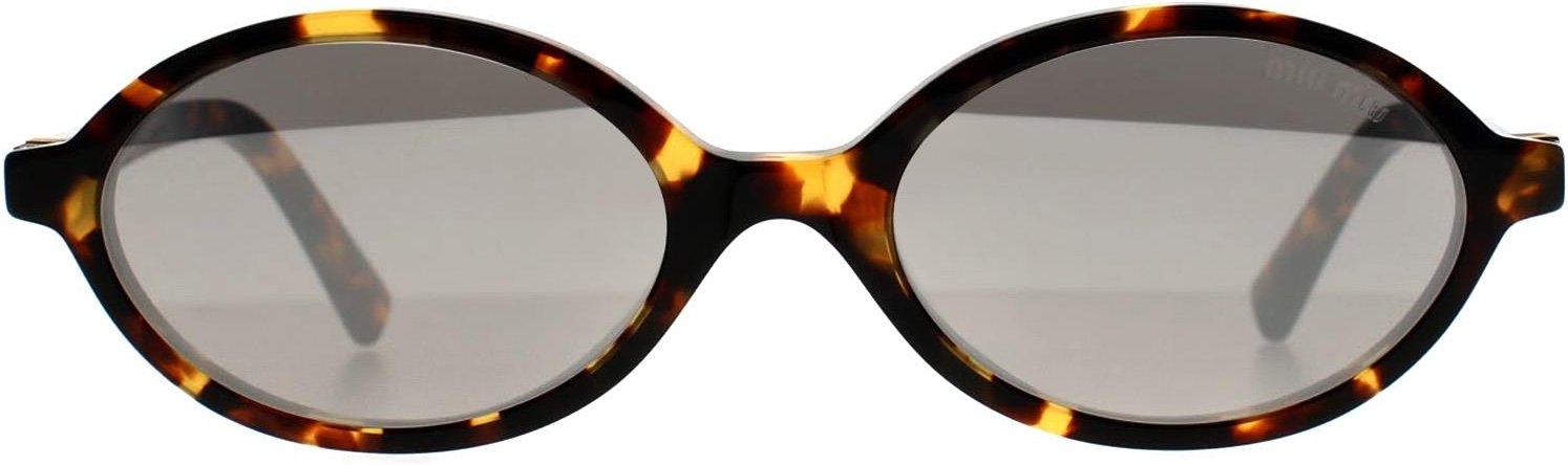 Miu Miu Oval Damen Honig Havanna Hellgrau Silber Spiegel MU 04ZS