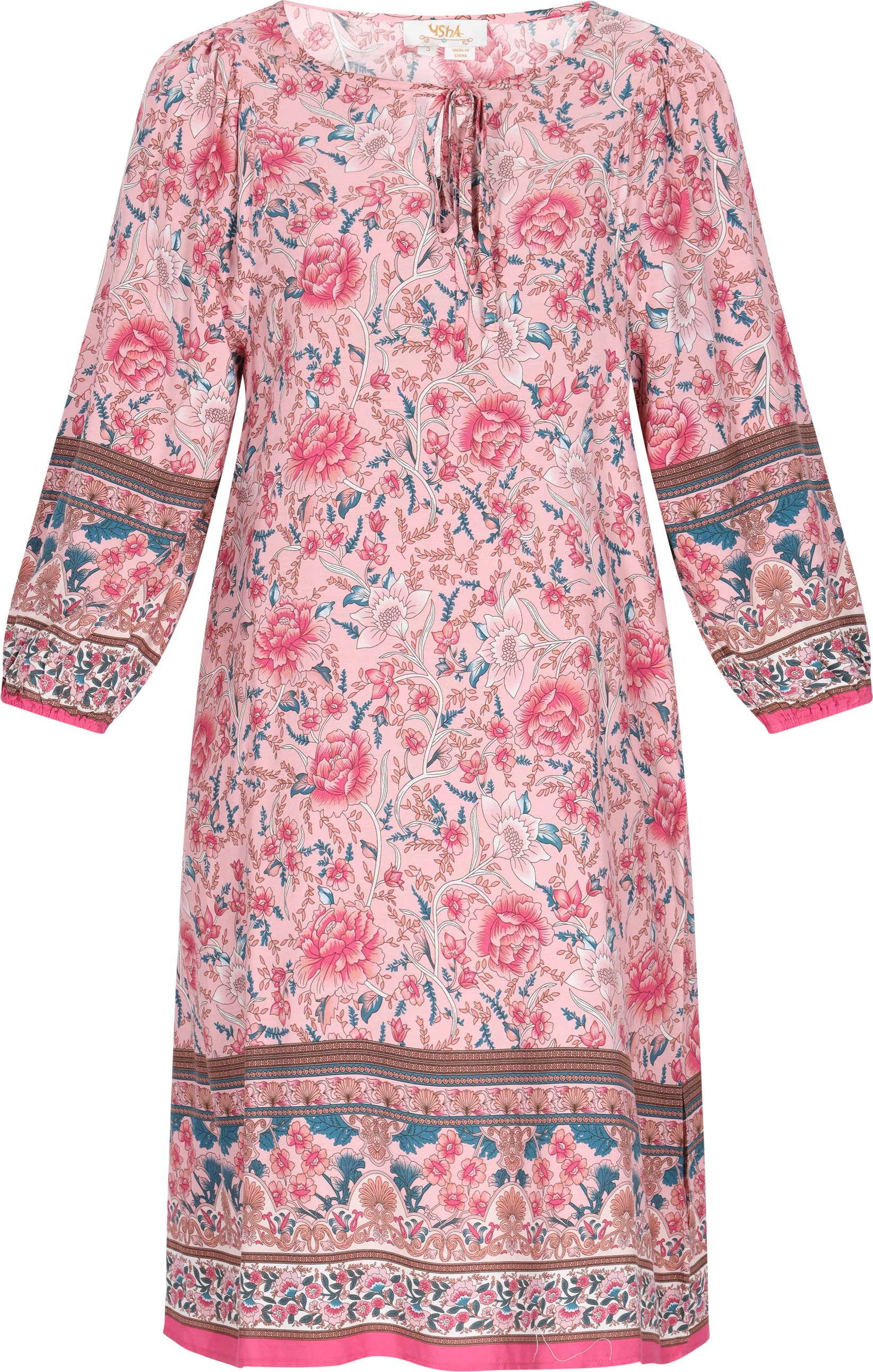 usha Kleid Frauen hellrosa mehrfarbig