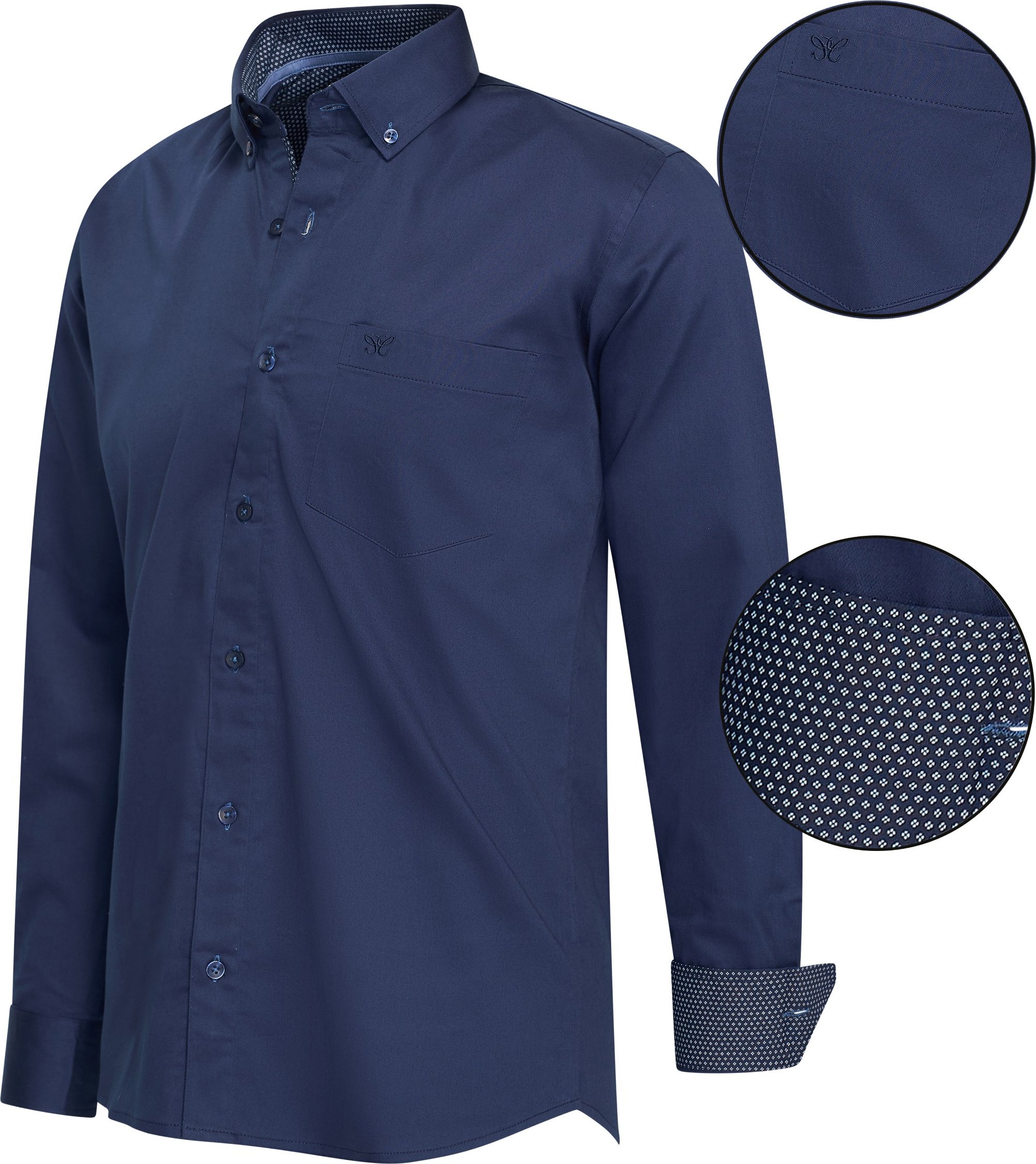 Cappuccino Italia Chemises Chemise Coupe Regular Marine Bleu