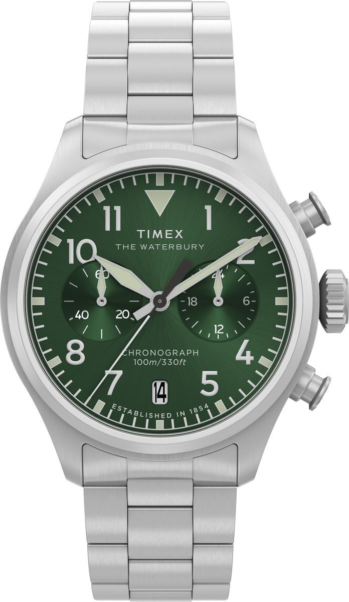 Timex Waterbury Ace Silber Herren Armbanduhr TW2Y19100