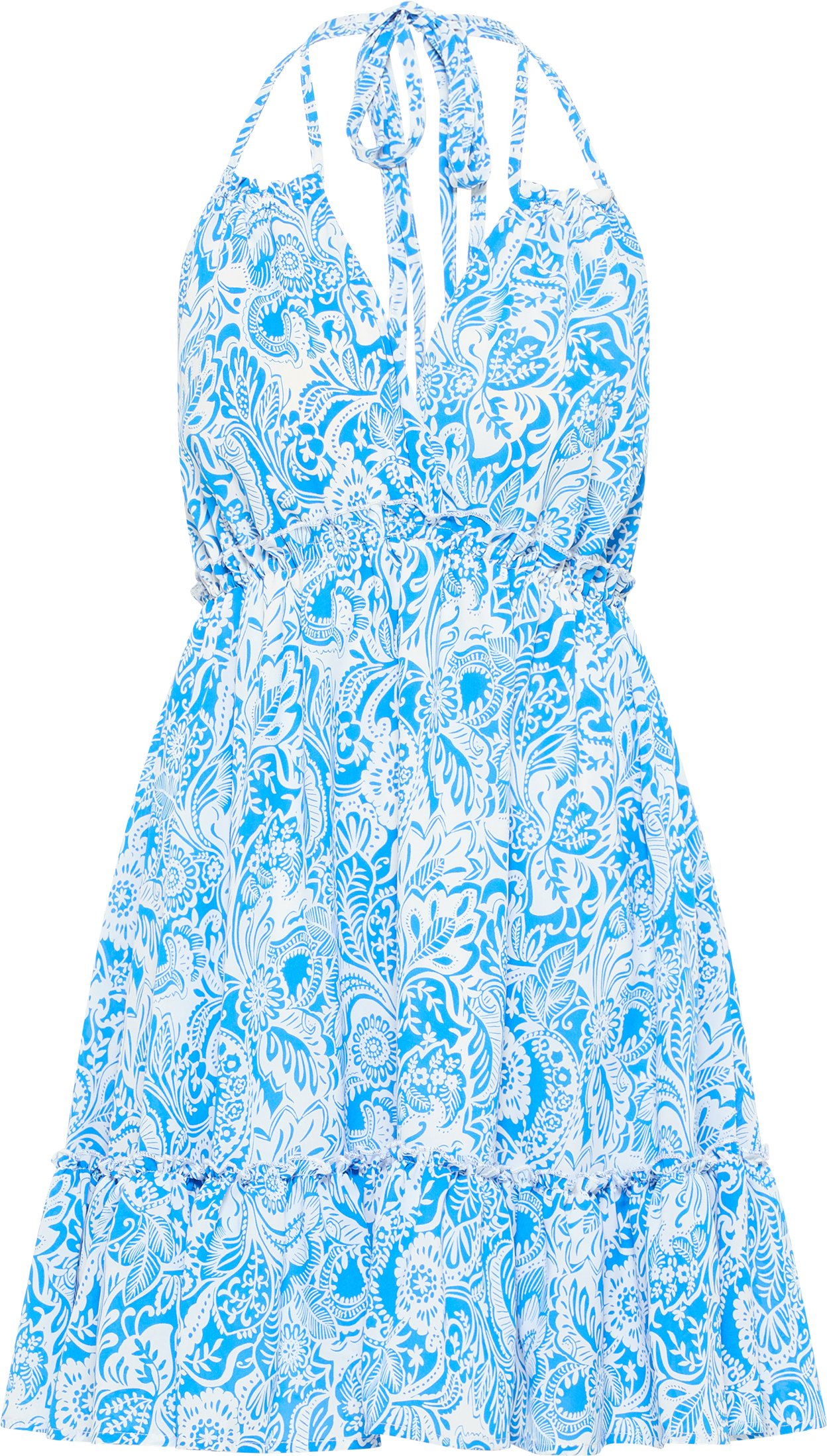 IZIA Sommerkleid Damen blau weiss