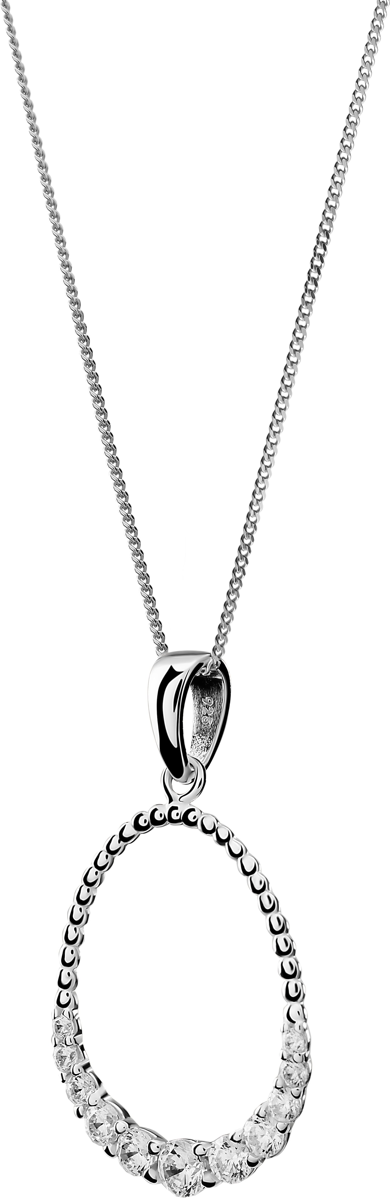 Orphelia 'Aria' Damen Halskette aus 925er Sterlingsilber mit Anhänger - Silber ZH-7494