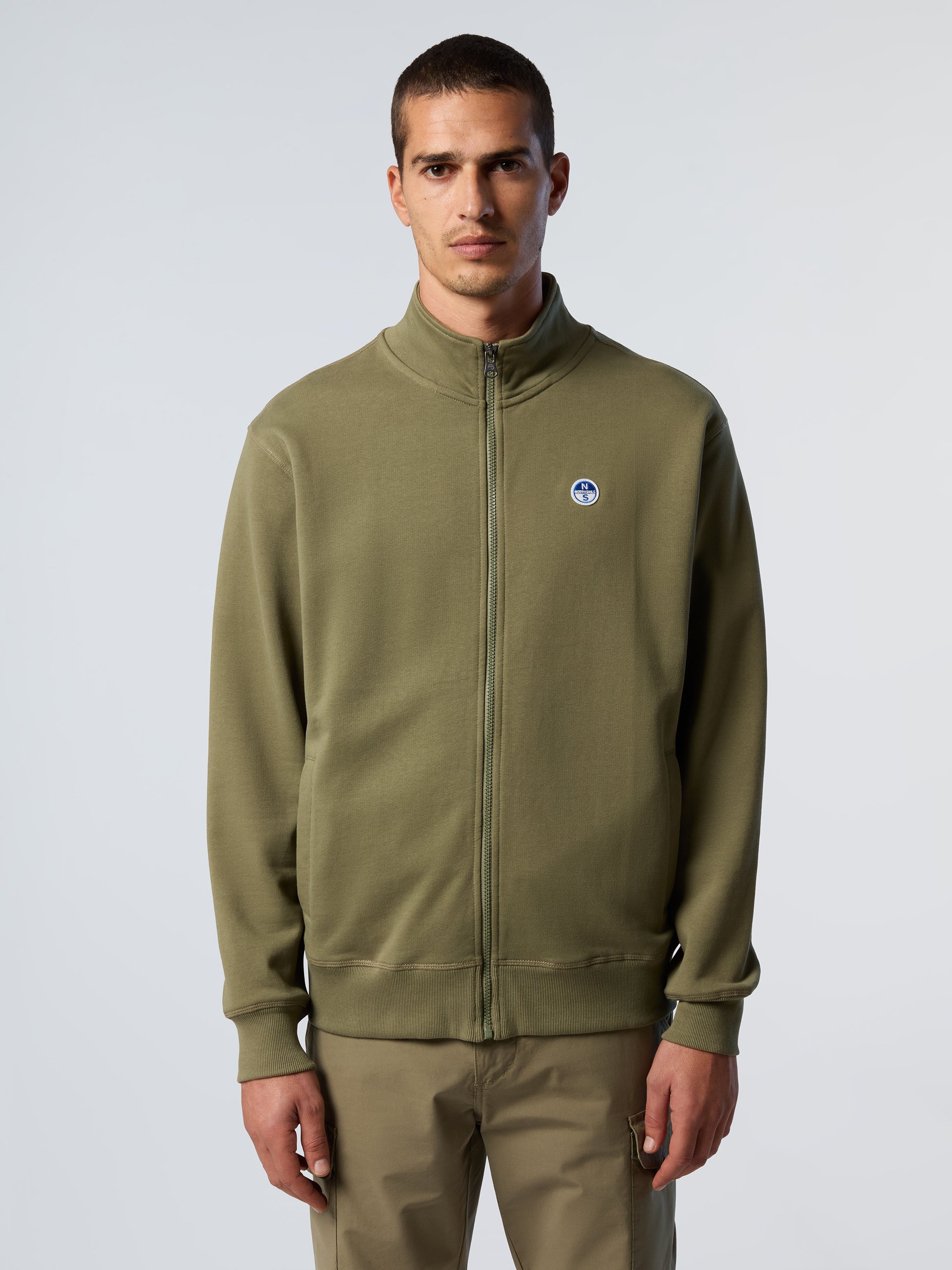 Thumbnail - North Sails Sweatshirt Durchgehender Reißverschluss mit Logo-Patch