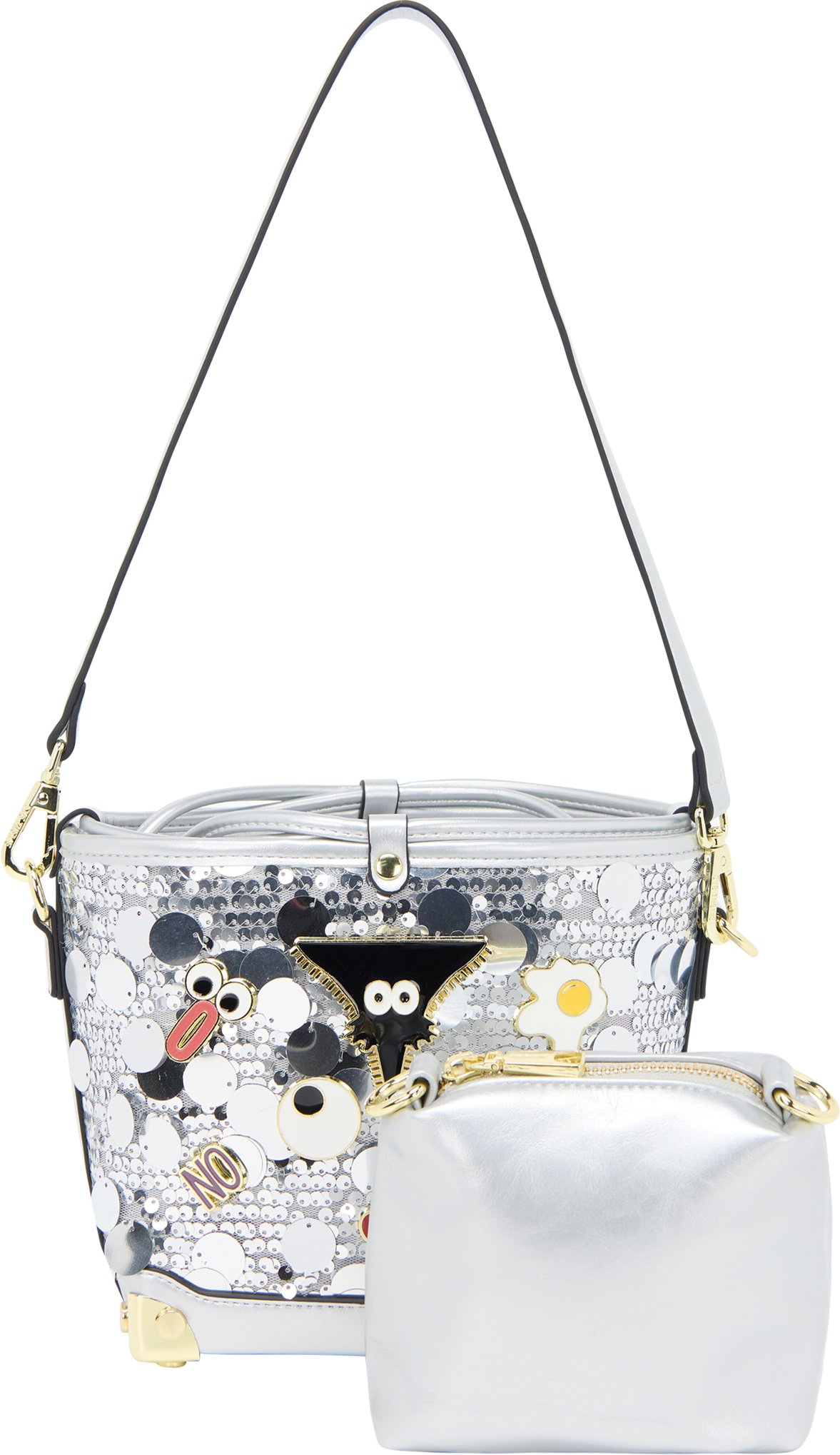 Mymo Beuteltasche Beuteltasche Frauen Silber