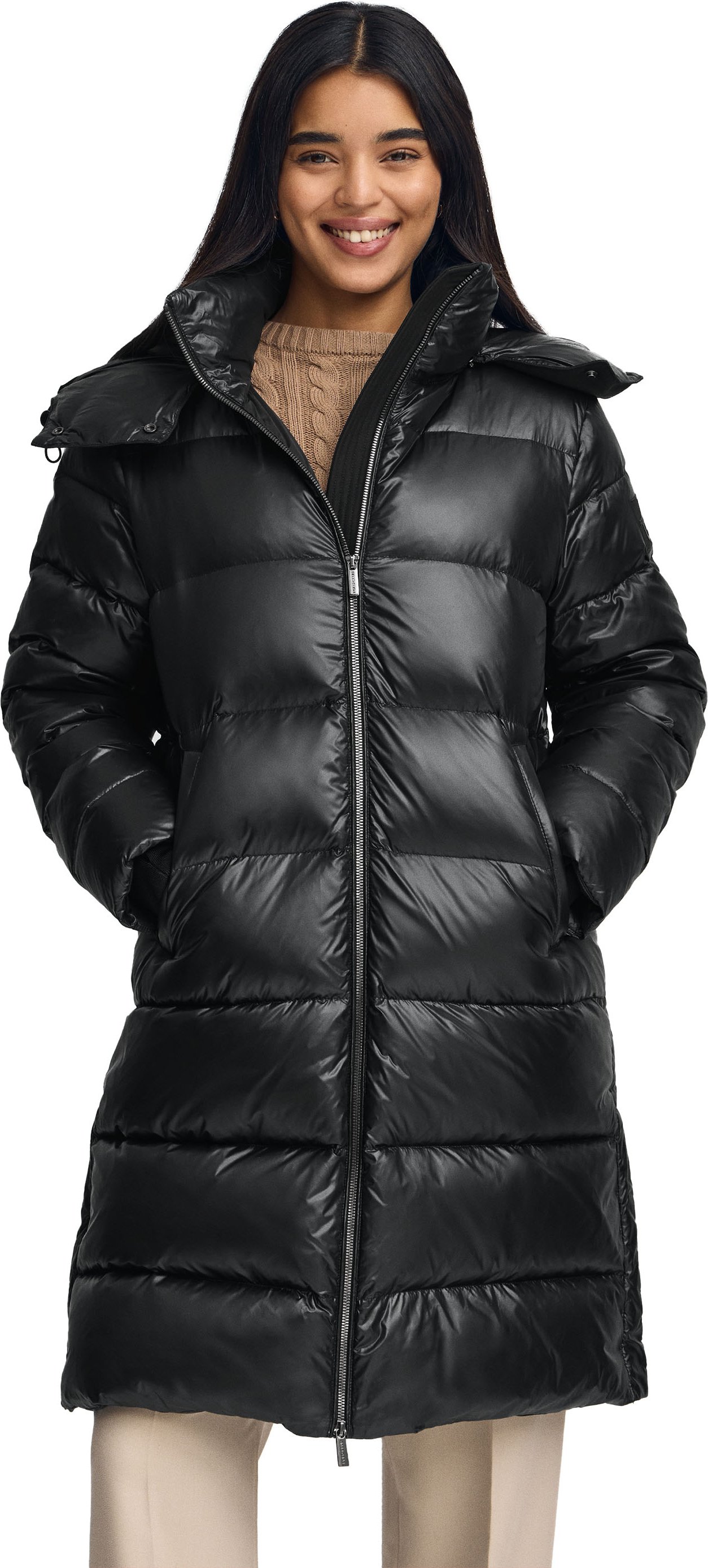 Jacke Olena schwarz mit Polo Club-Logo