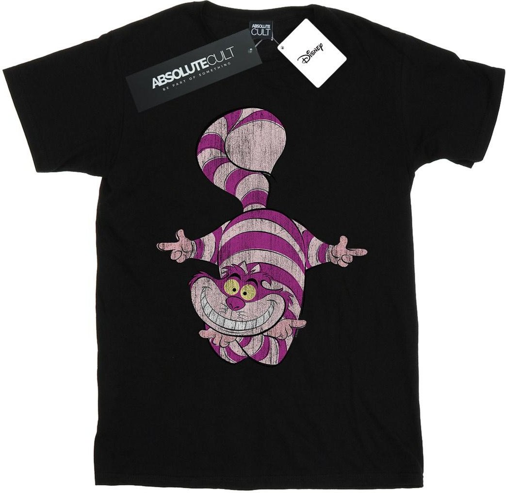 Disney - "Alice In Wonderland Cheshire Cat Upside Down" T-Shirt für Herren (Schwarz)