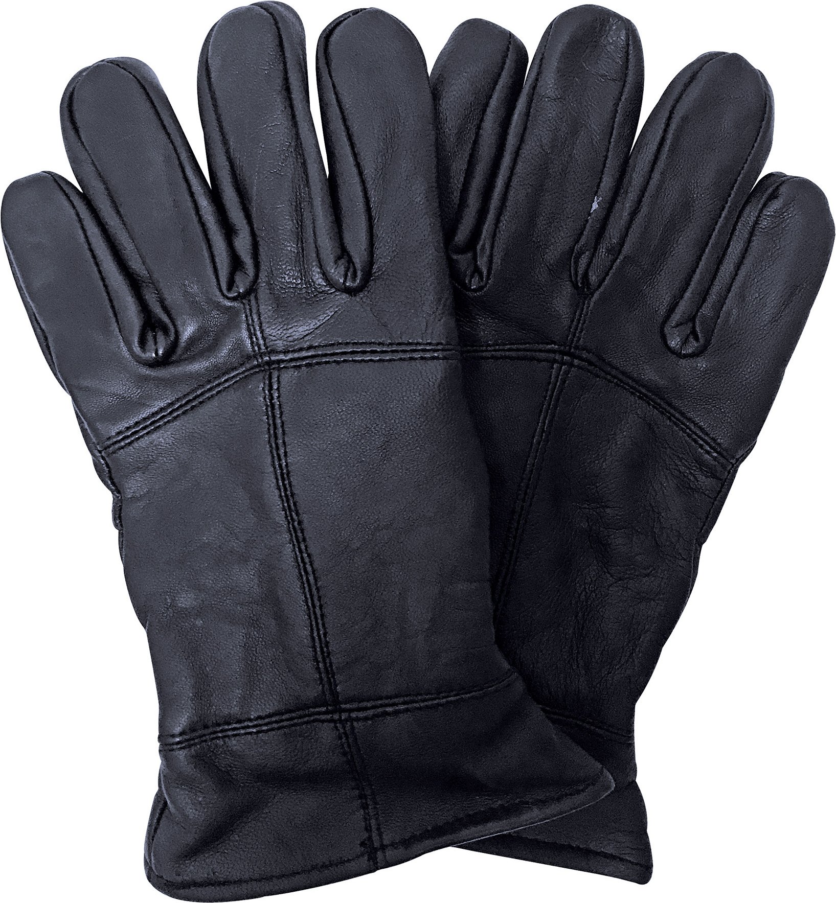 Herren Thinsulate Lederhandschuhe | THMO | Winter Outdoor Windproof Fleece Lining Lederhandschuhe in Schwarz - Schwarz