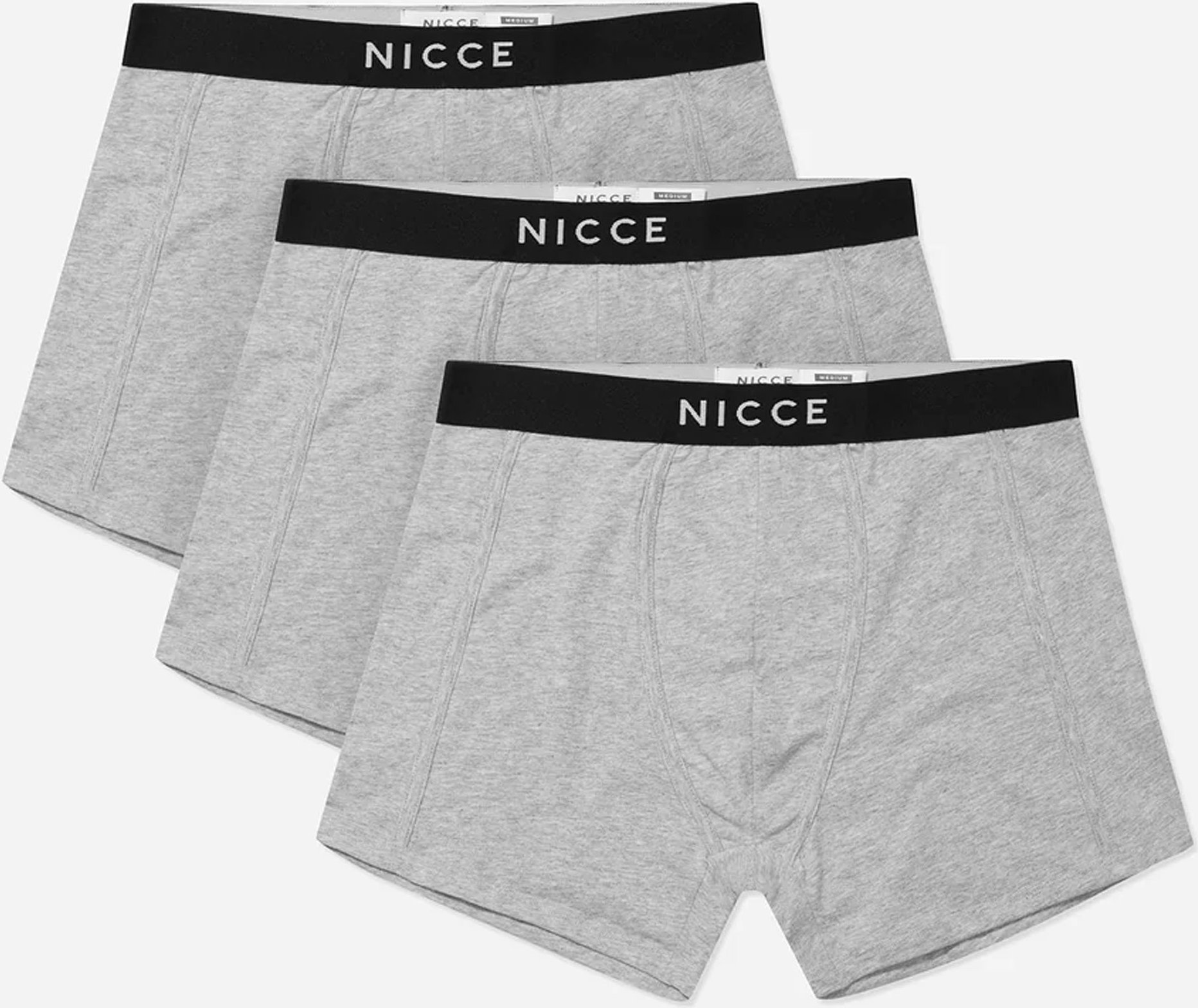 Nicce 3-Pack-Stretch Taille Schwarz/Grau Herren Alesi Boxer Shorts 0037 K001 0264