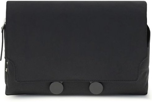 Schwarze Polyamid-Clutch-Tasche