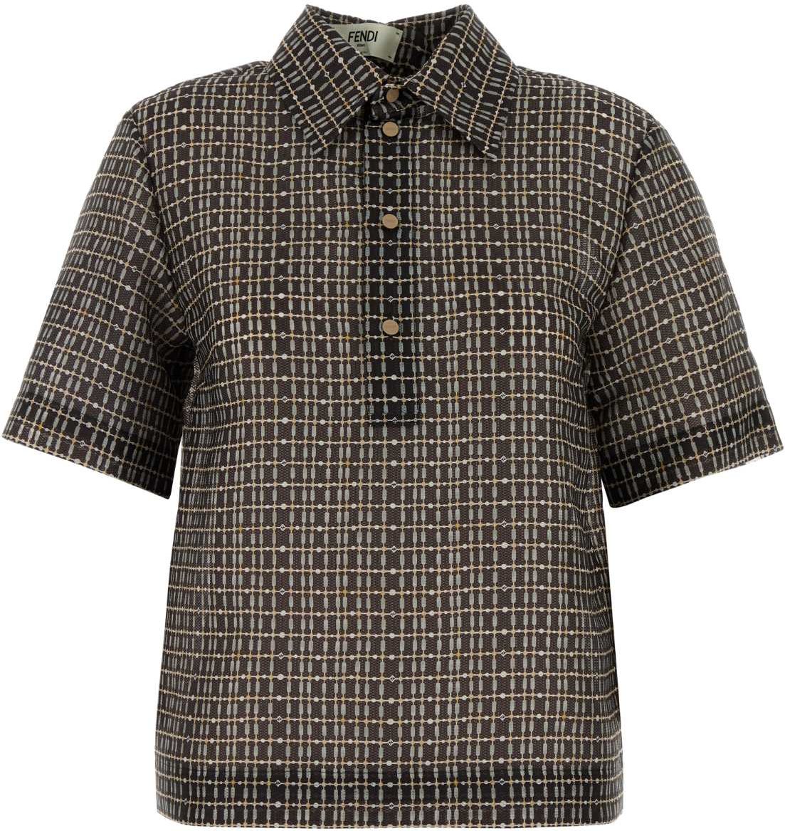 Gedrucktes Seidenmischung Polohemd