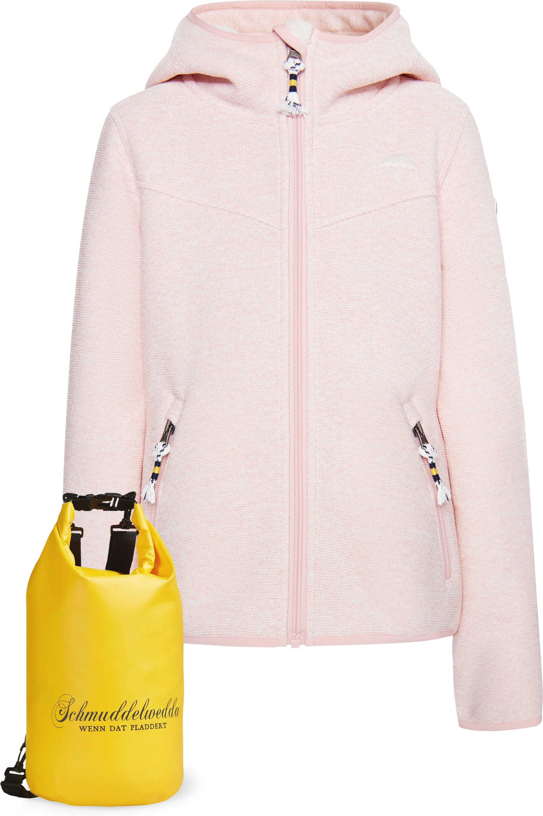 Thumbnail - Schmuddelwedda Blouson + Tagesrucksack - SET Mädels Pastellrosa Melange