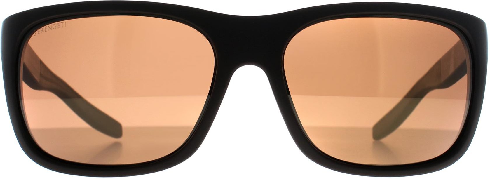 Serengeti Wrap Unisex Sanded Brown Mineral Polarized Drivers Gold Ettore