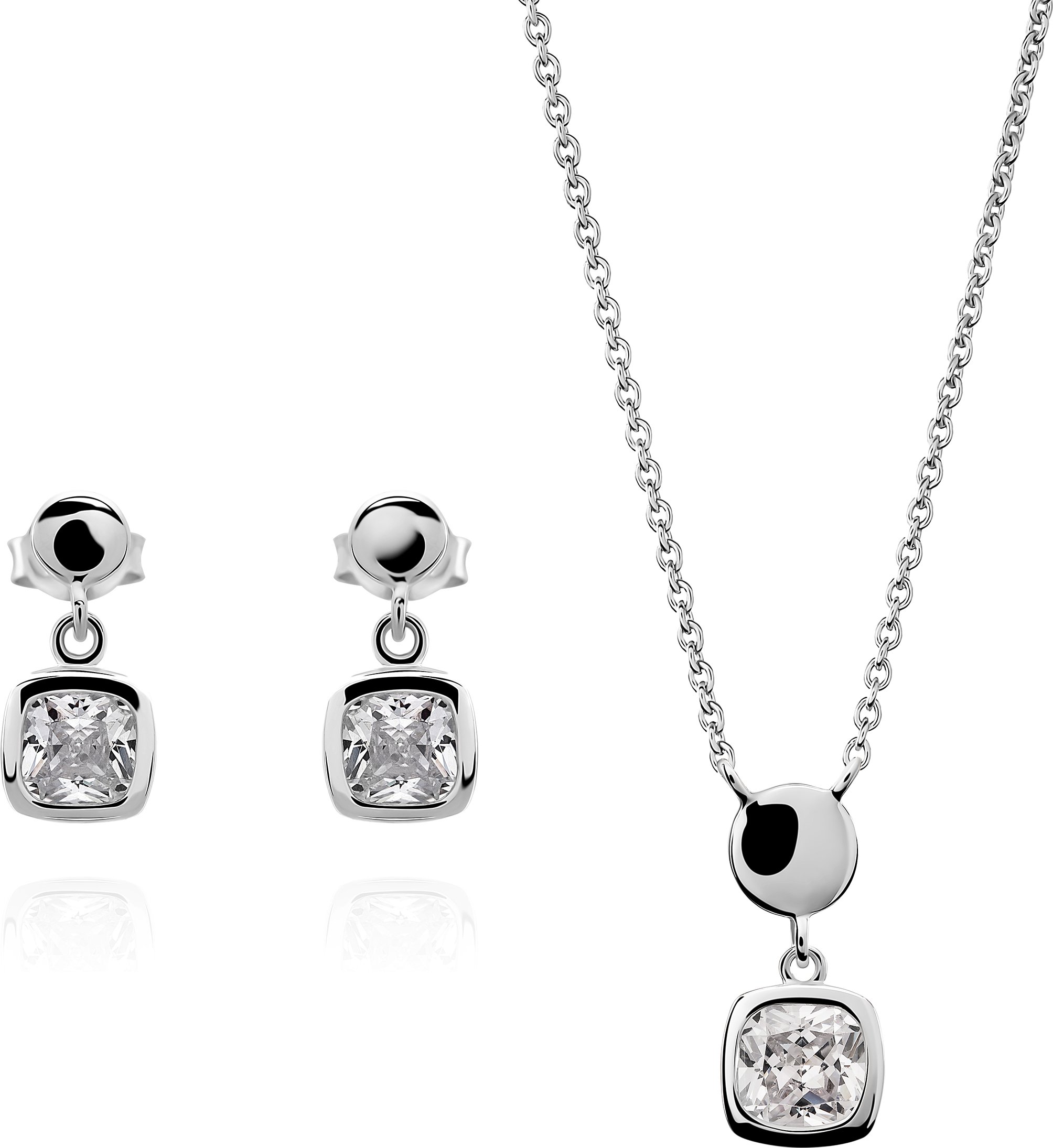 Orphelia 'Myrela' Damen Set aus 925 Sterling Silber: Halskette + Ohrringe - Silber SET-7486