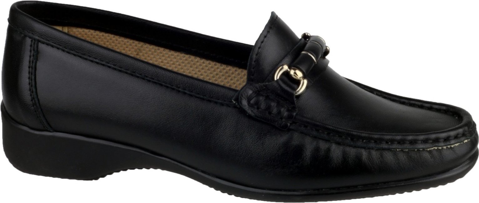 Cotswold Barrington Damen Loafer Slip On Schuhe (Schwarz)