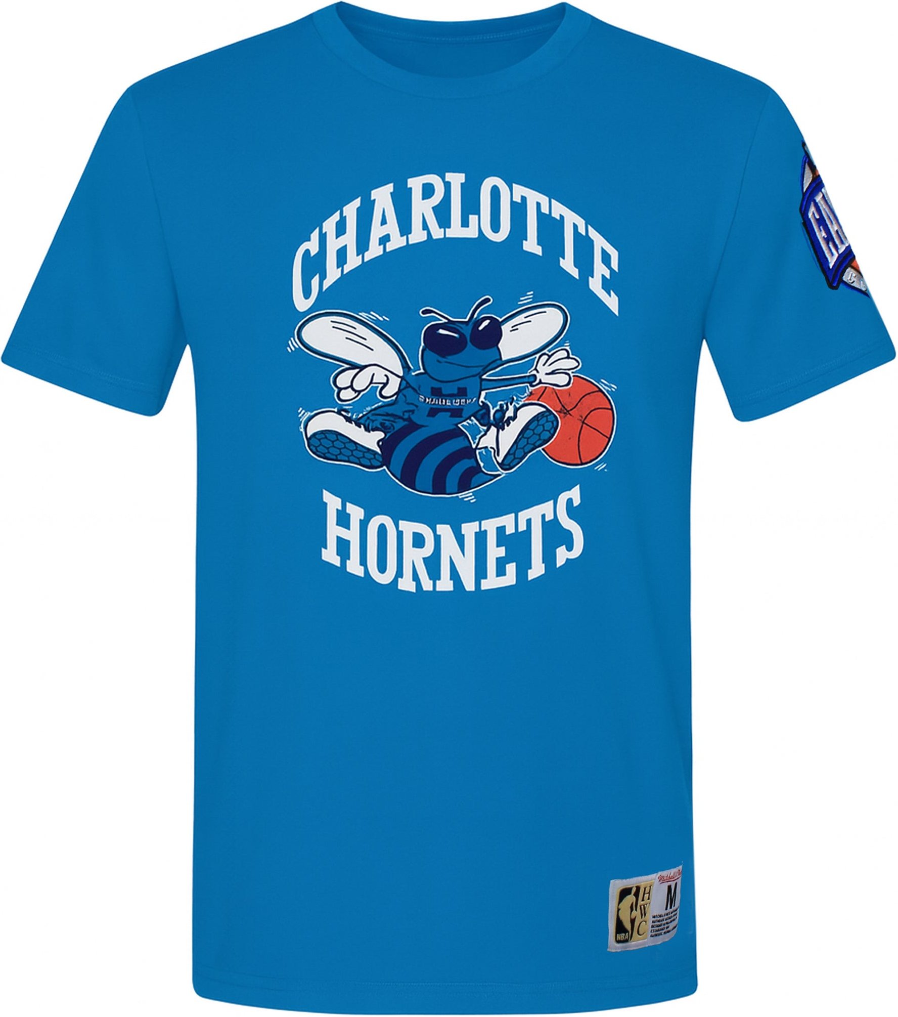 Mitchell & Ness NBA Charlotte Hornets Origins Herren Blau T-Shirt