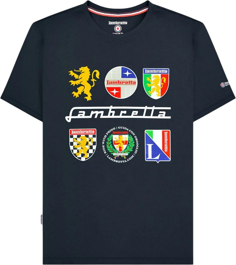 Lambretta - "Heritage SS26" T-Shirt für Herren (Marine)
