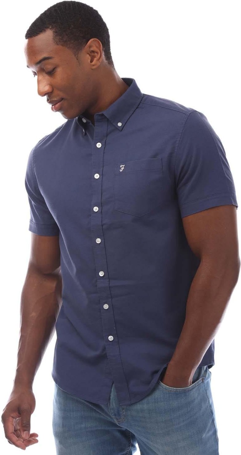 Farah - "Drayton" Hemd für Herren kurzärmlig (Mitternachtsblau)