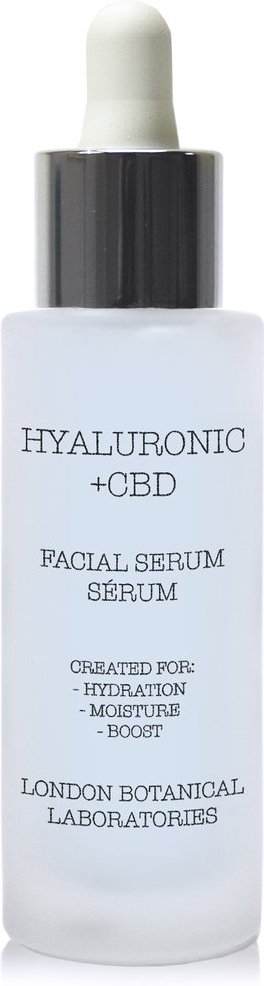 Londoner botanische Laboratorien Hyaluronsäure + CBD Feuchtigkeitsschub Serum 30ml