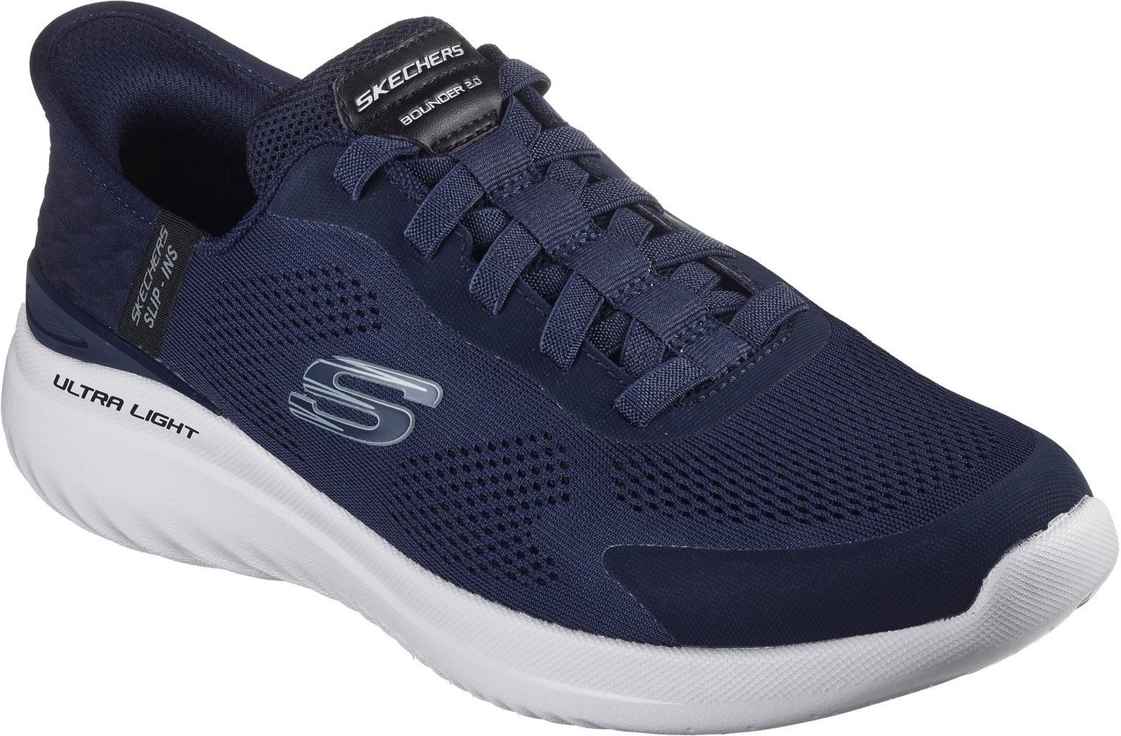 Thumbnail - Skechers Bounder 2.0 Emerged Textile Herren Navy Sneakers