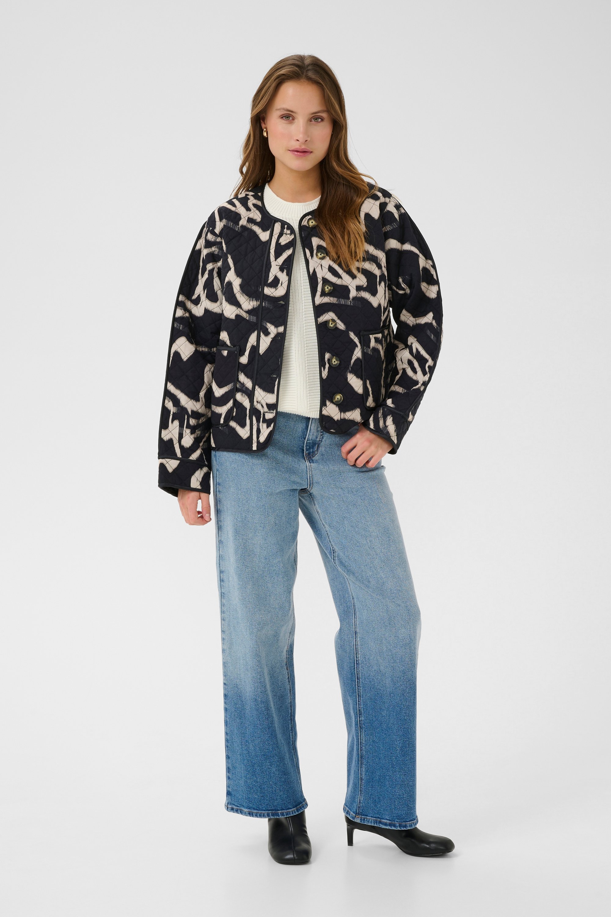 Thumbnail - Jacke KAkayla Loose fit black offwhite