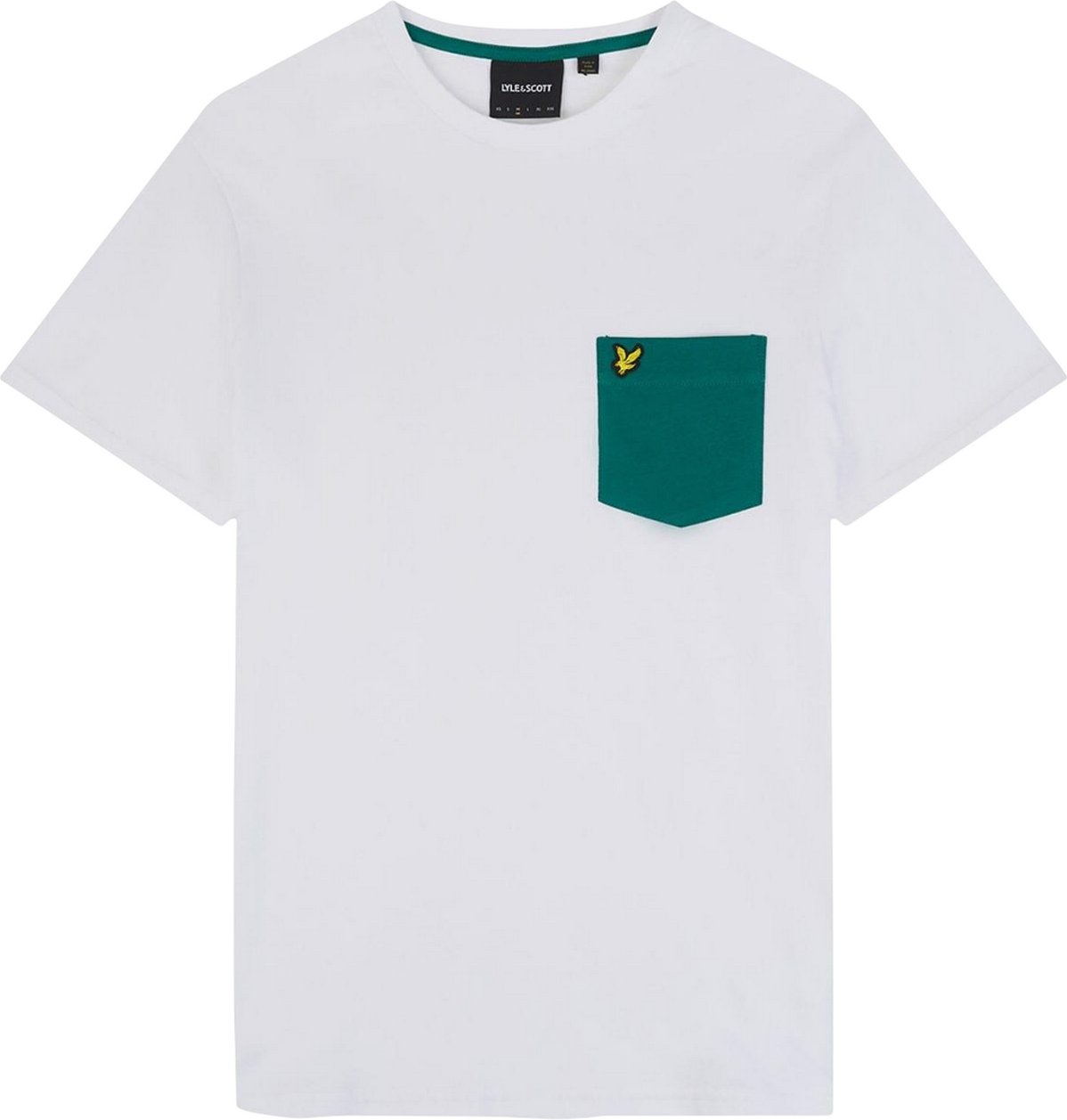 Lyle & Scott - T-Shirt Kontrasttasche für Herren (Weiß/Grün)