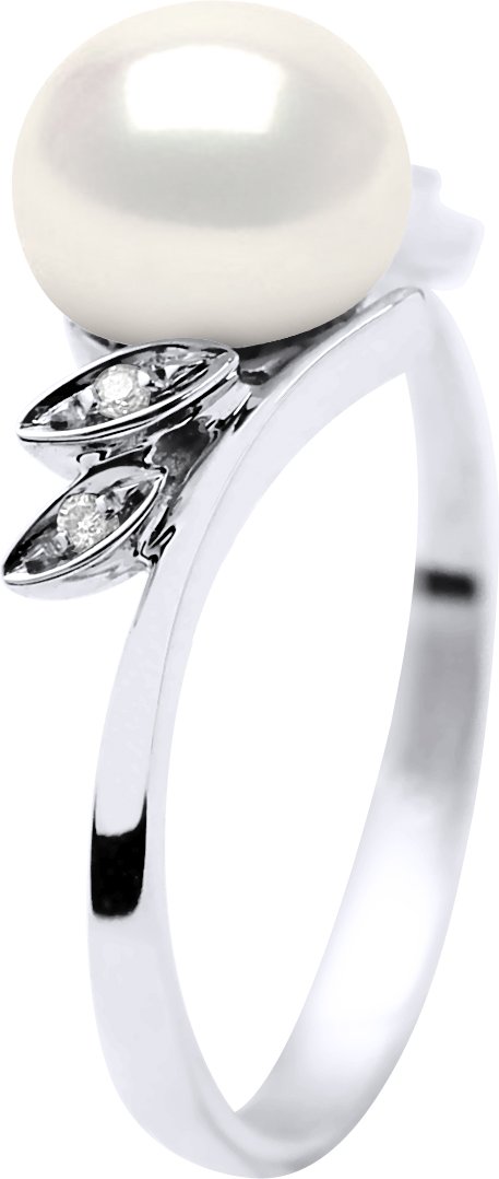 DIADEMA - Ring - Weißgold - Echte Süßwasserperlen - Weiß