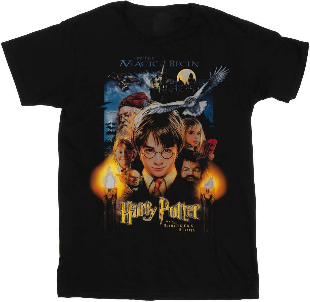Harry Potter - "The Sorcerer's Stone" T-Shirt für Mädchen (Schwarz)
