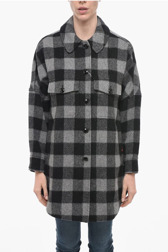 Wollmischung BUFFALO Overshirt in Grau