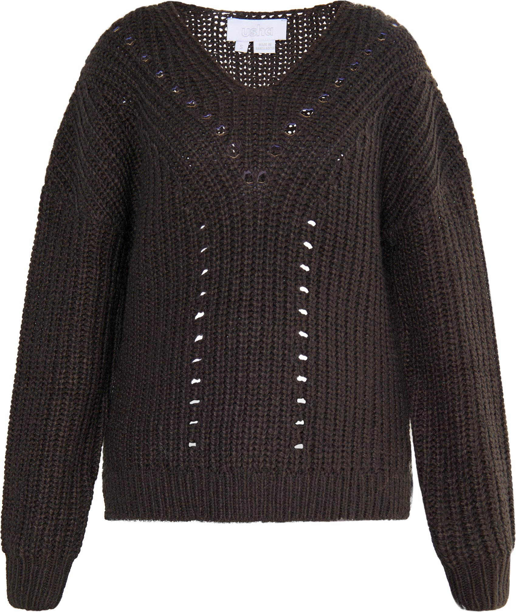 usha Strickpullover Damen dunkelbraun