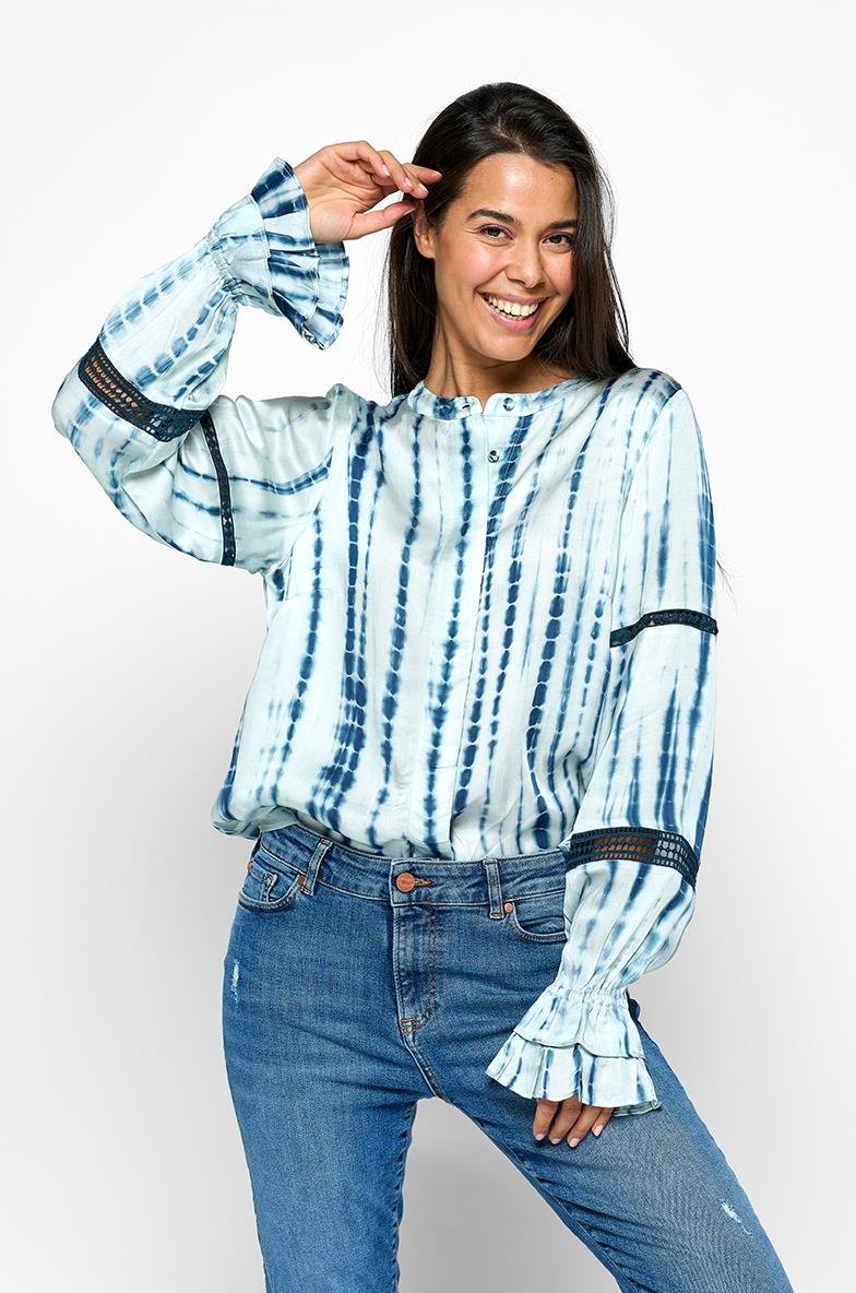 Caroline Tensen Montana-Print-Bluse Marineblau