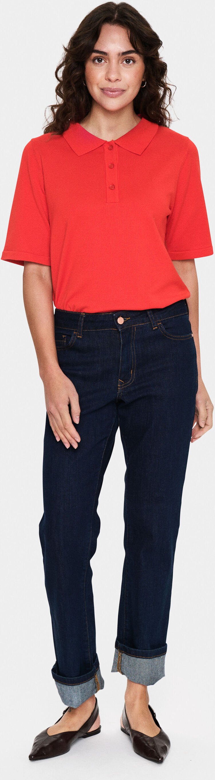 Getrickter Pullover mit lockerer Passform red