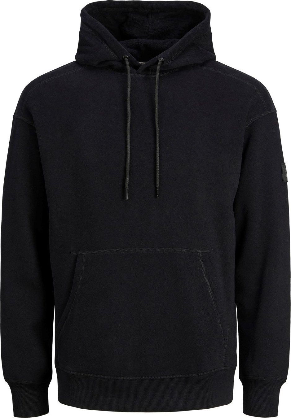 Classic Waffle Sweat Hood von Jack & Jones in der farbe Schwarz und in größe M.