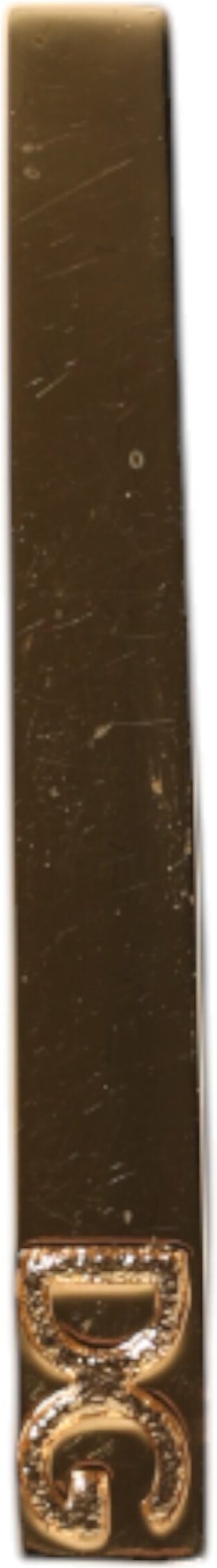 Goldfarbener Messing-Logo-Tuchklammer-Balken