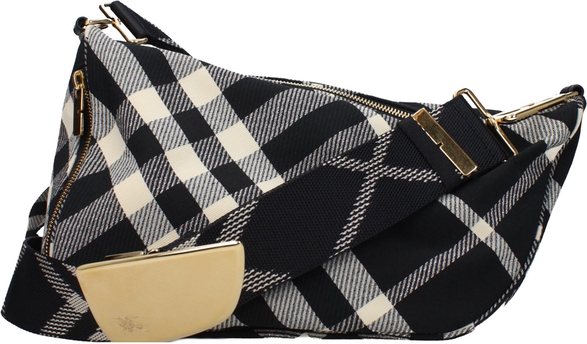 Schwarze Stoff Umhängetasche