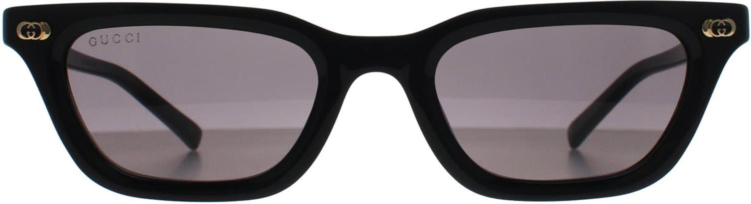 Gucci Cat Eye Womens glänzend schwarz grau mit Licht Spiegel GG1944S