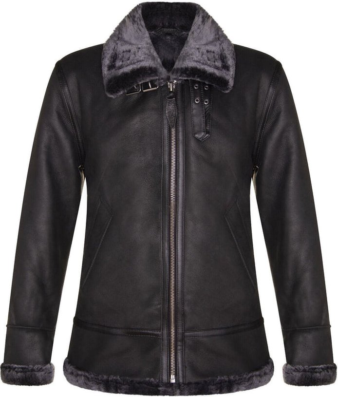 Fliegerjacke aus B3-Lammfell-Lammfell