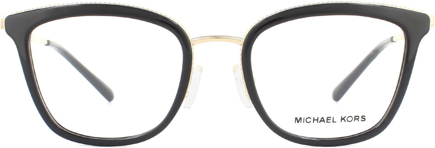 Michael Kors Square Damen Licht Gold Schwarz Brille