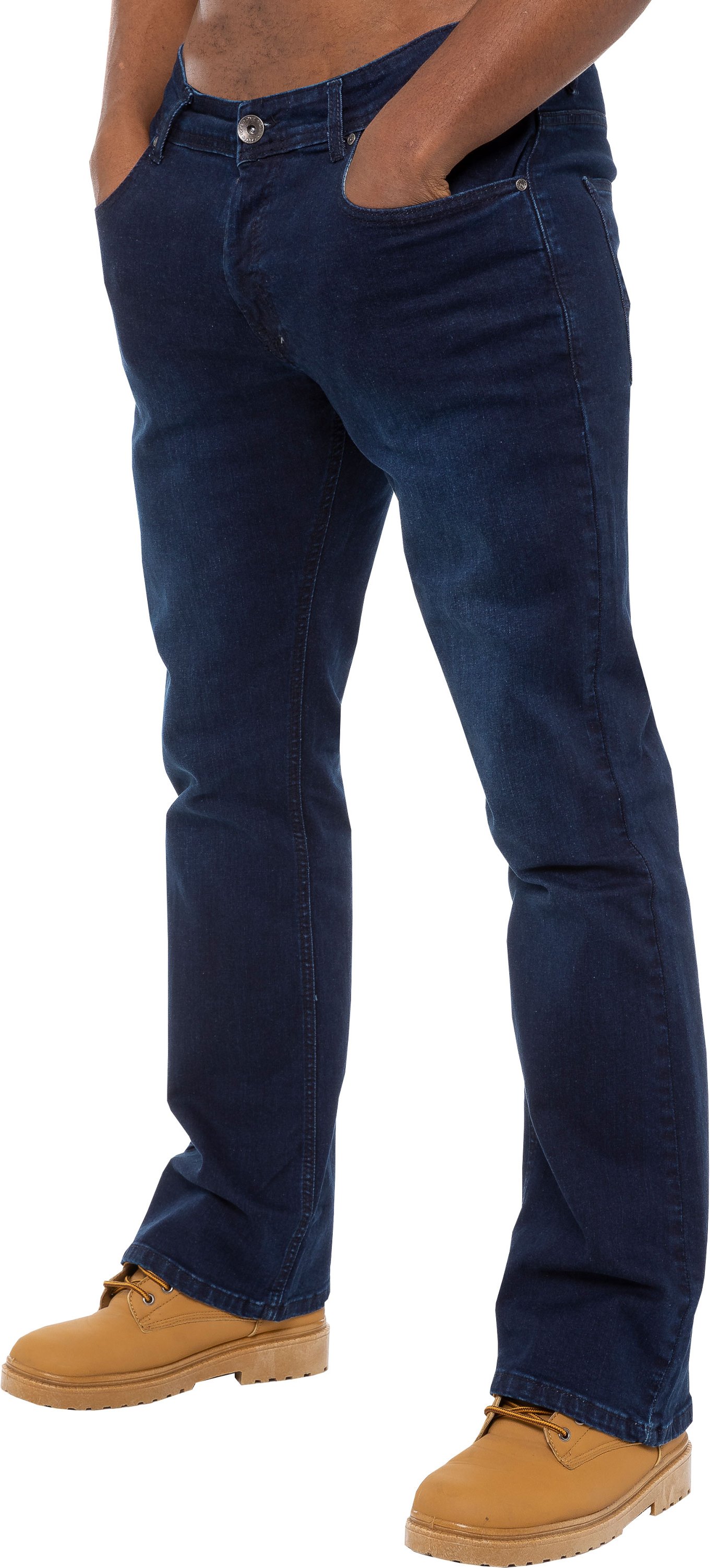 Enzo Herren Bootcut Stretch Denim Jeans