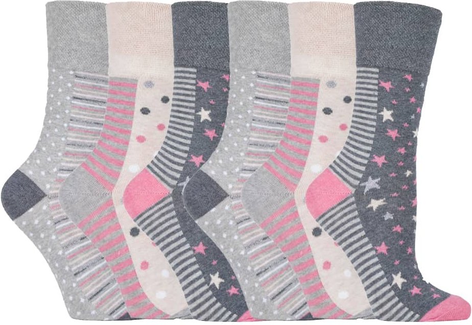 Gentle Grip - 6 Paare Damen Gentle Grip nicht elastische Socken - GG92